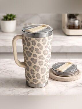 Brand new never used 
40oz Tumbler with Handle and Straw!